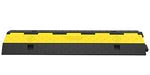 Amocart Cable Protector Ramp Wire Cable Cover Cord Guard 2 Channels Rubber + PVC 11000LBS Speed Bump Parking Driveway Traffic