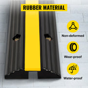 Bild in Galerie-Viewer laden, Amocart Modular Rubber Speed Bump 1 Channel Driveway Cable Protector Ramp Wire Cover Cord Guard for Parking Lot Warehouses Use
