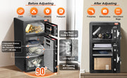 Load image into Gallery viewer, Amocart Single Door 4.0 cu.ft Safe Box w/ Key Lock Password &amp; Fingerprint Safe Lock Box with Fireproof Bag Key Rack &amp; LED Light
