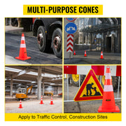 Charger l'image dans la visionneuse de galerie, Amocart Tools Safety Cones 12"x28" High Visibility PVC Orange Traffic Cones with Heavy-Duty Base Used for Traffic Road Control
