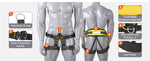 Amocart Half Body Safety Harness Tree Climbing Harness Half Protection Harness 340 lbs for Fire Rescuing Caving Rock Climbing