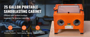 Bild in Galerie-Viewer laden, Amocart 25/40/60 Gallon Sandblasting Cabinet Portable Benchtop Sand Blaster with Blasting Gun Nozzles for Stain Rust Removal
