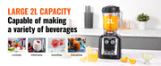 Charger l'image dans la visionneuse de galerie, Amocart 2L Smoothie Blender Professional Countertop Fruit Food Processor Mixer Maker with Stainless Steel for Home Kitchen Bar

