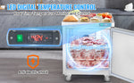 Amocart Commercial Frozen Refrigerator Sandwich Salad Prep Table 7.4Cu.Ft Food Prep Frost Free Refrigerator for Restaurant