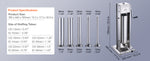 SucceBuy Manual Sausage Stuffer 7 L / 15 LBS Vertical Food-Grade 304 Stainless Steel for Home Kitchen Restaurant 23.2lbs