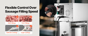 Bild in Galerie-Viewer laden, Amocart 55 LBS Electric Sausage Stuffer Stepless Speed Control and Foot Pedal with 5 Stuffing Tubes for Commercial &amp; Home Use
