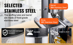 SucceBuy Manual Sausage Stuffer 7 L / 15 LBS Vertical Food-Grade 304 Stainless Steel for Home Kitchen Restaurant 23.2lbs