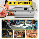 Amocart 3L Horizontal Sausage Stuffer Manual Sausage Maker Stainless Steel With 5 Filling Nozzles For Home & Commercial Use