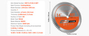 Charger l'image dans la visionneuse de galerie, Amocart Circular Saw Blade 10in Diameter 80Sharp Alloy Teeth 5/8in Arbor Aluminum Cutting Blade forCircular Saw with Heat Vents
