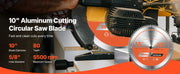 Charger l'image dans la visionneuse de galerie, Amocart Circular Saw Blade 10in Diameter 80Sharp Alloy Teeth 5/8in Arbor Aluminum Cutting Blade forCircular Saw with Heat Vents
