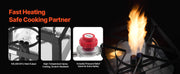 Charger l'image dans la visionneuse de galerie, Amocart 60/80/100Qt Seafood Boiling Kit with Strainer Cooking Set for Crab Crawfish Boiling Aluminum Stockpot with Steamer Rack
