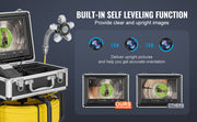 Charger l'image dans la visionneuse de galerie, Amocart Sewer Camera 165 ft/50 m Self-Leveling Drain Inspection Camera with 9" 1080P HD Screen and 512Hz Locator for Duct Pipe
