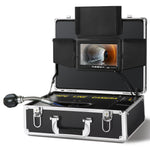Amocart Sewer Camera 7" Screen Pipeline Inspection Camera w/ DVR Function Waterproof Camera w/12 Adjustable LEDs 16 GB SD Card
