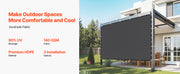 Load image into Gallery viewer, Amocart 90% Sun Shade Cloth 10x10/12/20ft Pergola Shade Cover 140 GSM HDPE Canopy Privacy Screen for Outdoor Garden Backyard

