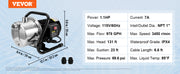 Bild in Galerie-Viewer laden, Amocart Shallow Well Pump 1.1 HP 115V 978GPH 131ft Height 69.6psi Max Pressure Portable Sprinkler Booster Jet Pumps Irrigation
