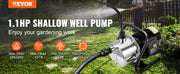 Charger l'image dans la visionneuse de galerie, Amocart Shallow Well Pump 1.1 HP 115V 978GPH 131ft Height 69.6psi Max Pressure Portable Sprinkler Booster Jet Pumps Irrigation
