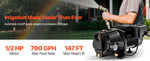 SucceBuy 0.5/1/1.5/2 HP Shallow Well Jet Pump 790/1400/4250/5200 GPH with 108/112/147/164 ft Max Head Lift for Garden Irrigation