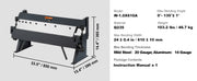 Charger l'image dans la visionneuse de galerie, Amocart Box and Pan Brake 24Inch/36Inch/ 48Inch 0-130 Degrees Sheet Metal Bending Brake Portable Metal Bender for Metal Bending
