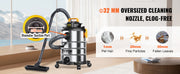 Charger l'image dans la visionneuse de galerie, Amocart Stainless Steel Wet Dry Shop Vacuum Wet  Dry Vac Powerful Suction  Small Shop Vac Perfect for Carpet Debris  Pet  Hair

