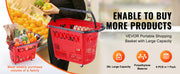 Charger l'image dans la visionneuse de galerie, Amocart 6PCS Shopping Baskets 39L Rolling Shopping Carts with Handles &amp; Wheels Portable  for Supermarkets Retail Stores Grocery
