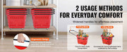Bild in Galerie-Viewer laden, Amocart 6PCS Shopping Baskets 39L Rolling Shopping Carts with Handles &amp; Wheels Portable  for Supermarkets Retail Stores Grocery
