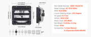 Charger l'image dans la visionneuse de galerie, Amocart 10/12/14/18 inch Shutter Exhaust Fan Wall Mounted Attic Vent Fan with Variable Speed Controller AC Motor for Greenhouse
