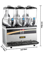 Amocart 45L Commercial CoSlushy Machine Intelligent LED Control Panel Drink Dispenser Juicer Beverage Granizing Smoothie Maker