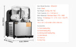 SucceBuy 3-36L Commercial Slushy Machine 1-3 Tanks Stainless Steel Margarita Smoothie Frozen Drink Maker for Home Restaurants