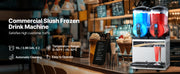 Charger l'image dans la visionneuse de galerie, Amocart Commercial Frozen Drink Maker 15Lx2 Double Tank Slushy Machine 120Cups StainlessSteel Slushie Maker for Home Party Cafe
