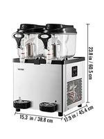 Amocart 2x6L Commercial Beverage Slush Machine Frozen Drink Juice Dispenser Ice-Cool Smoothie Maker Equipment for Restaurant
