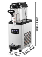 Amocart 6L/1.6 Gal Commercial Slushy Machine 300W 25 Cups Single-Bowl Stainless Steel Margarita Smoothie Frozen Drink Maker