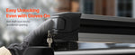 SucceBuy Ski & Snowboard Roof Rack Carry up to 6 Pairs of Skis or 4 Snowboards 2 PCS Aluminum Universal Car Roof Rack Top Holder
