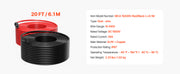 Charger l'image dans la visionneuse de galerie, Amocart Solar Panel Extension Cable 20FT Black + 20FT Red / 30FT Black + 30FT Red / 50FT Black + 50FT Red / 100FT Black + 100FT Red 10AWG with Female &amp; Male Waterproof Connectors 6mm² PV Cable for Home Ship
