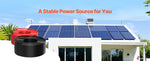 SucceBuy Solar Panel Extension Cable 20FT Black + 20FT Red / 30FT Black + 30FT Red / 50FT Black + 50FT Red / 100FT Black + 100FT Red 10AWG with Female & Male Waterproof Connectors 6mm² PV Cable for Home Ship