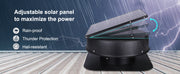 Bild in Galerie-Viewer laden, Amocart Solar Attic Fan 40W 1230 CFM Large Air Flow Solar Roof Vent Low Noise and Weatherproof with Smart Adapter for Home
