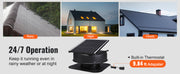 Bild in Galerie-Viewer laden, Amocart Solar Attic Fan 40W 1230 CFM Large Air Flow Solar Roof Vent Low Noise and Weatherproof with Smart Adapter for Home
