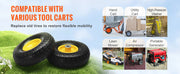 Charger l'image dans la visionneuse de galerie, Amocart 2-Pack Solid PU Run-Flat Tire Wheel 10" Flat Free Tubeless Tires and Wheels for Dollies Garden Trailers Various Carts
