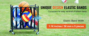 Charger l'image dans la visionneuse de galerie, SucceBuy Rolling Sports Ball Storage Cart Sport Equipment for Indoor Outdoor Steel Storage Rack for Garages Gym and Schools
