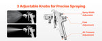 SucceBuy Spray Paint Pressure Pot Pressure Pot Paint Sprayer Spray Guns Central Pneumatic Sprays Gun for Furniture Car Fence