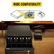 Bild in Galerie-Viewer laden, Amocart Cash Register Drawer 16" 12 V for POS System Tray Removable Coin Compartment &amp; 2 Keys Included RJ11/RJ12 Cable Drawer
