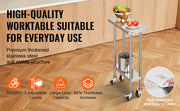 Bild in Galerie-Viewer laden, Amocart Stainless Steel Work Table 500 LBS Load Capacity w/4 Wheels 3 Adjustable Height Levels Heavy Duty Food Prep Worktable
