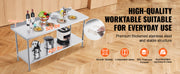 Charger l'image dans la visionneuse de galerie, Amocart 24 x 72 x 36 Inch Stainless Steel Work Table Commercial Food Prep Worktable Heavy Duty Prep Worktable Metal Work Table
