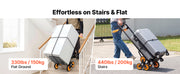 Charger l'image dans la visionneuse de galerie, Amocart 440/770 lbs Folding Hand Truck Dolly with 6 Wheels &amp; 2 Elastic Ropes Stair Climbing Cart for Shopping Moving Warehouse
