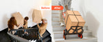 Amocart 120LBS Stair Climbing Cart Portable Folding Trolley with Telescoping Handle Stair Climber Dolly for Groceries Warehouse