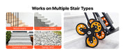 Charger l'image dans la visionneuse de galerie, Amocart 440/770 lbs Folding Hand Truck Dolly with 6 Wheels &amp; 2 Elastic Ropes Stair Climbing Cart for Shopping Moving Warehouse
