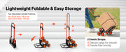 Charger l'image dans la visionneuse de galerie, Amocart 120LBS Stair Climbing Cart Portable Folding Trolley with Telescoping Handle Stair Climber Dolly for Groceries Warehouse
