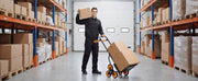 Charger l'image dans la visionneuse de galerie, Amocart 440/770 lbs Folding Hand Truck Dolly with 6 Wheels &amp; 2 Elastic Ropes Stair Climbing Cart for Shopping Moving Warehouse
