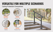 Bild in Galerie-Viewer laden, Amocart Outdoor Handrail 165LBS Load Aluminum  36 x 35\" Outdoor Stair Railing  Handrail Fits 2-3 Steps with Screw K for Home
