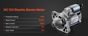Charger l'image dans la visionneuse de galerie, Amocart Starter 17841 Motor Replacement Compatible with Pontiac Vibe L4 1.8L 2003-2008 Toyota Corolla/Matrix L4 1.8L 2003-2008
