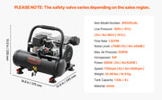 Bild in Galerie-Viewer laden, Amocart Air Compressor 750W/1450W/3000W Oil Free Air Compressor Quiet Portable Compressor Pump for Auto Repair Tire Inflation
